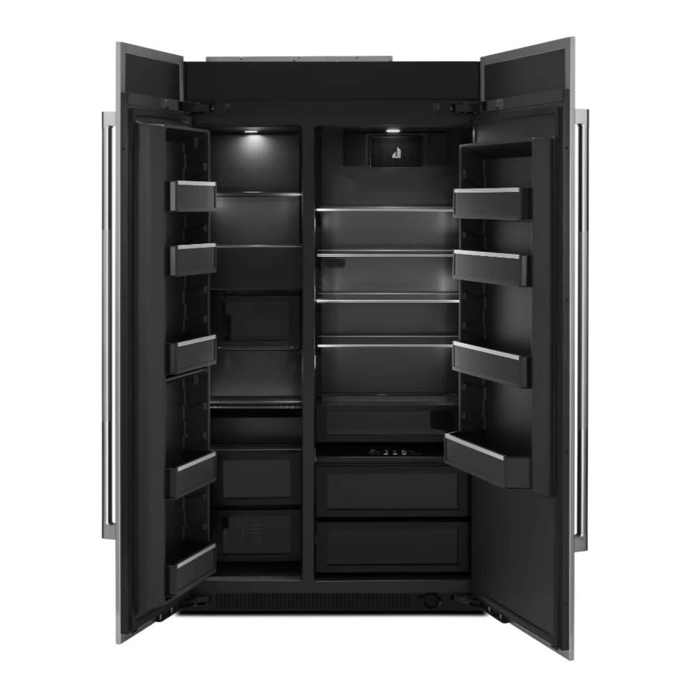 JennAir 48 inch Built-In Side by Side Refrigerator with 29.4 cu. ft. Capacity, Obsidian Black Interior in Panel Ready, JBSFS48NMX