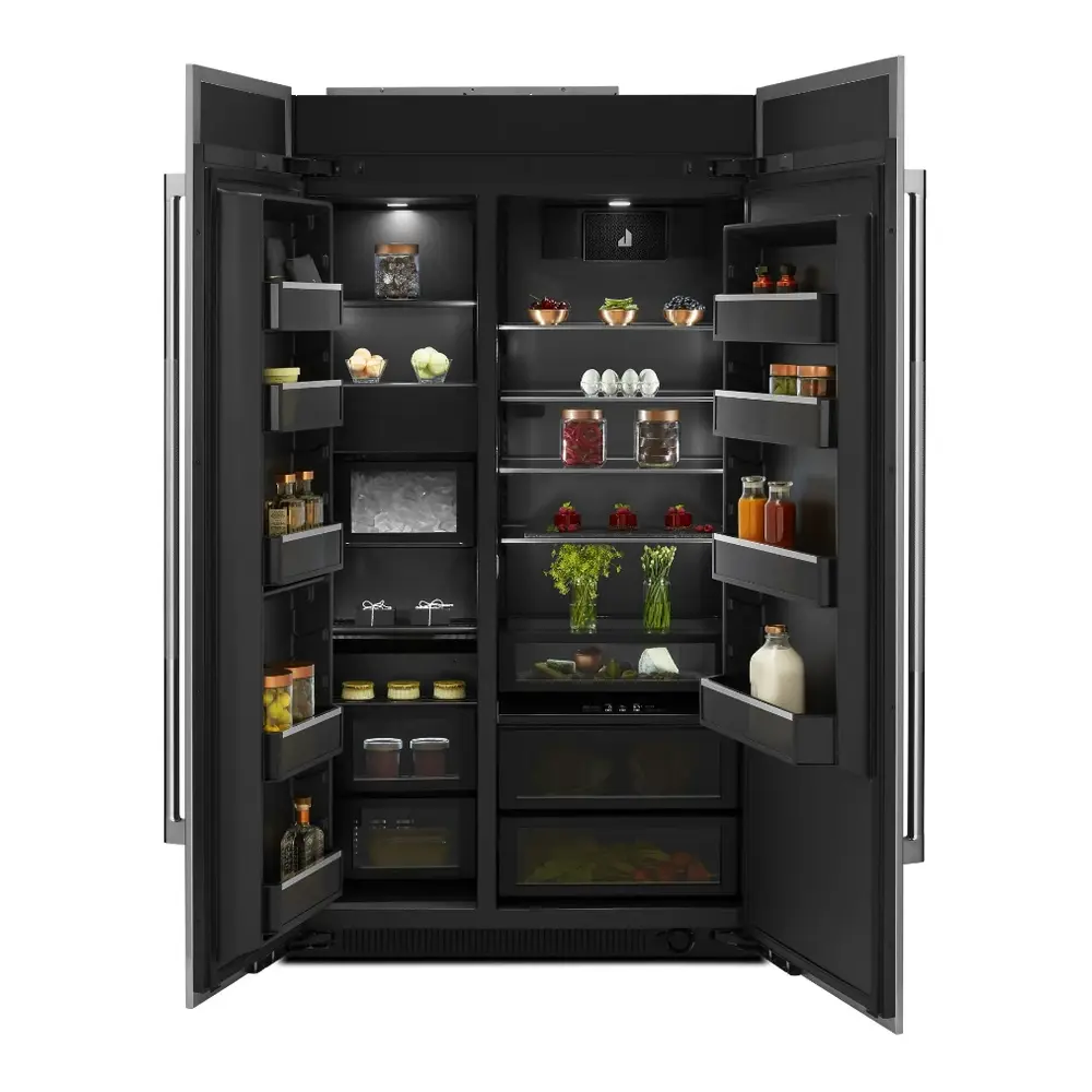 JennAir 48 inch Built-In Side by Side Refrigerator with 29.4 cu. ft. Capacity, Obsidian Black Interior in Panel Ready, JBSFS48NMX - Image 2
