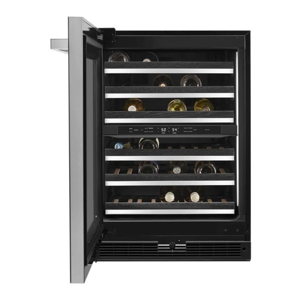 JennAir NOIR 24 inch Built-In Undercounter Wine Cellar with 45 Bottle Capacity, Independent Temperature Zones in Black, JUWF*242HM - Image 2