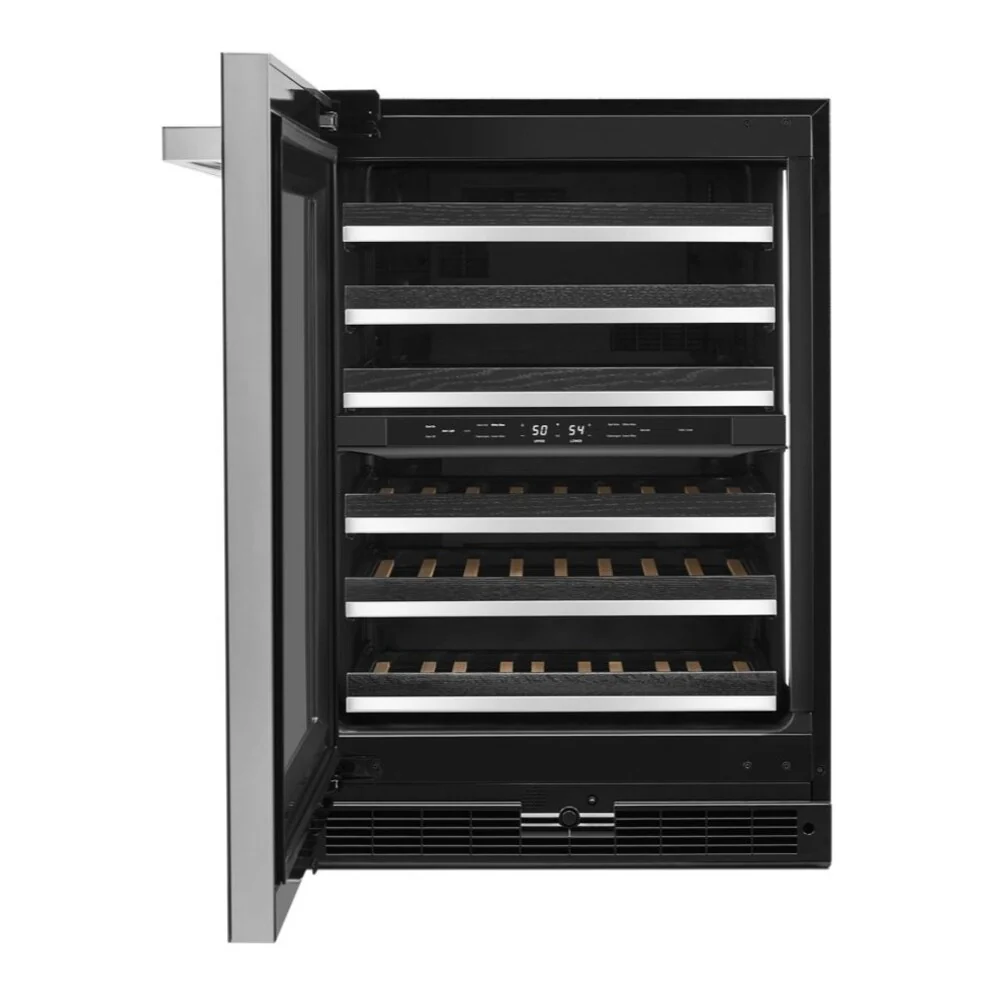 JennAir NOIR 24 inch Built-In Undercounter Wine Cellar with 45 Bottle Capacity, Independent Temperature Zones in Black, JUWF*242HM - Image 4