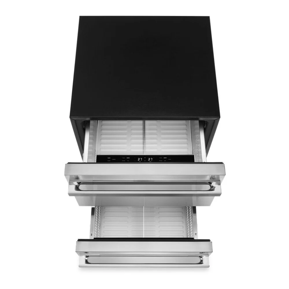 JennAir NOIR 24 inch Double Drawer Refrigerator with 4.7 cu. ft. Capacity, Obsidian Interior and Smooth Close Drawers in Stainless Steel, JUDFP242HM - Image 3