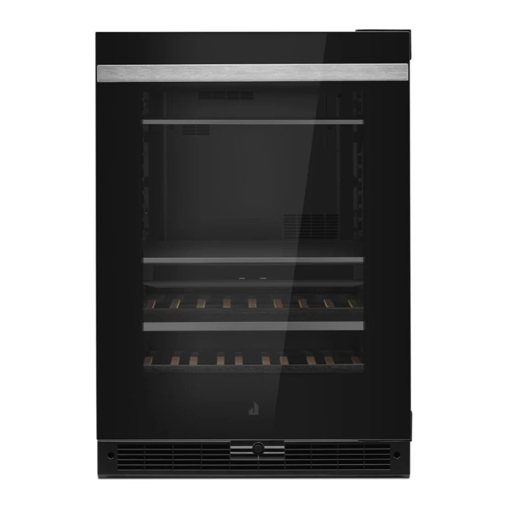 JennAir NOIR 24 inch Under Counter Beverage Center with Dual Temperature Zones, UV-Resistant Thermal Glass, in Black JUBF*242HM - Image 6