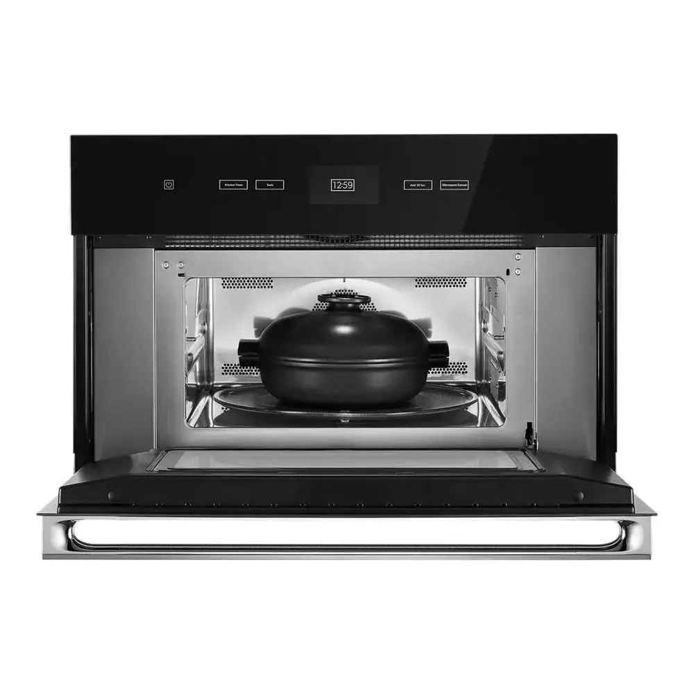 JennAir NOIR 30 inch Built-In Microwave with Speed-Cook, 1.4 cu. ft. Capacity, Smooth Close Door and Sensor Cooking in Floating Glass Black, JMC2430LM - Image 2