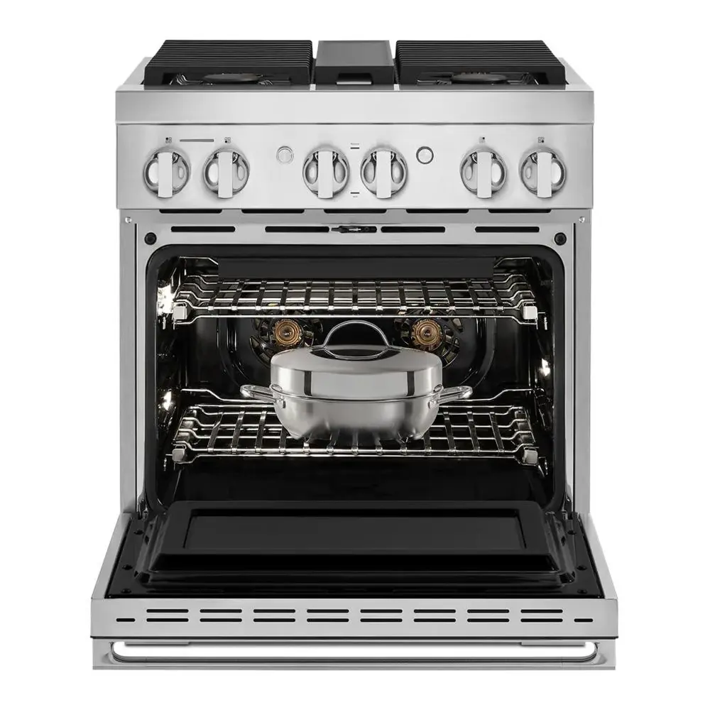 JennAir NOIR 30 inch Gas Professional Range with 4 Sealed Burners, 4.1 cu. ft. Oven Capacity, Smart Integration, CustomClean with Automatic Lock, Sabbath Mode, in Stainless Steel, JGRP430HM - Image 3