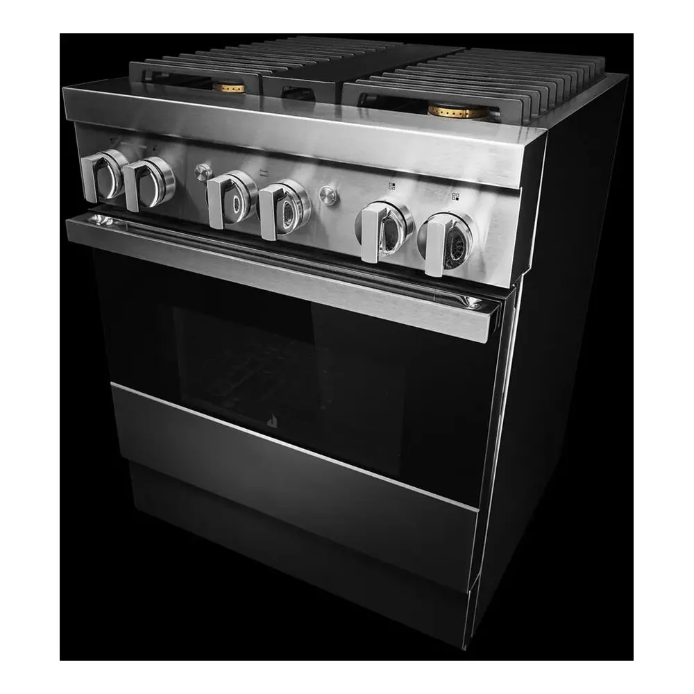 JennAir NOIR 30 inch Smart Dual-Fuel Professional Range with 4.1 cu. ft. capacity, 4 Burners, Remote Access, Dual-Stacked PowerBurners in Stainless Steel, JDRP430HM - Image 6