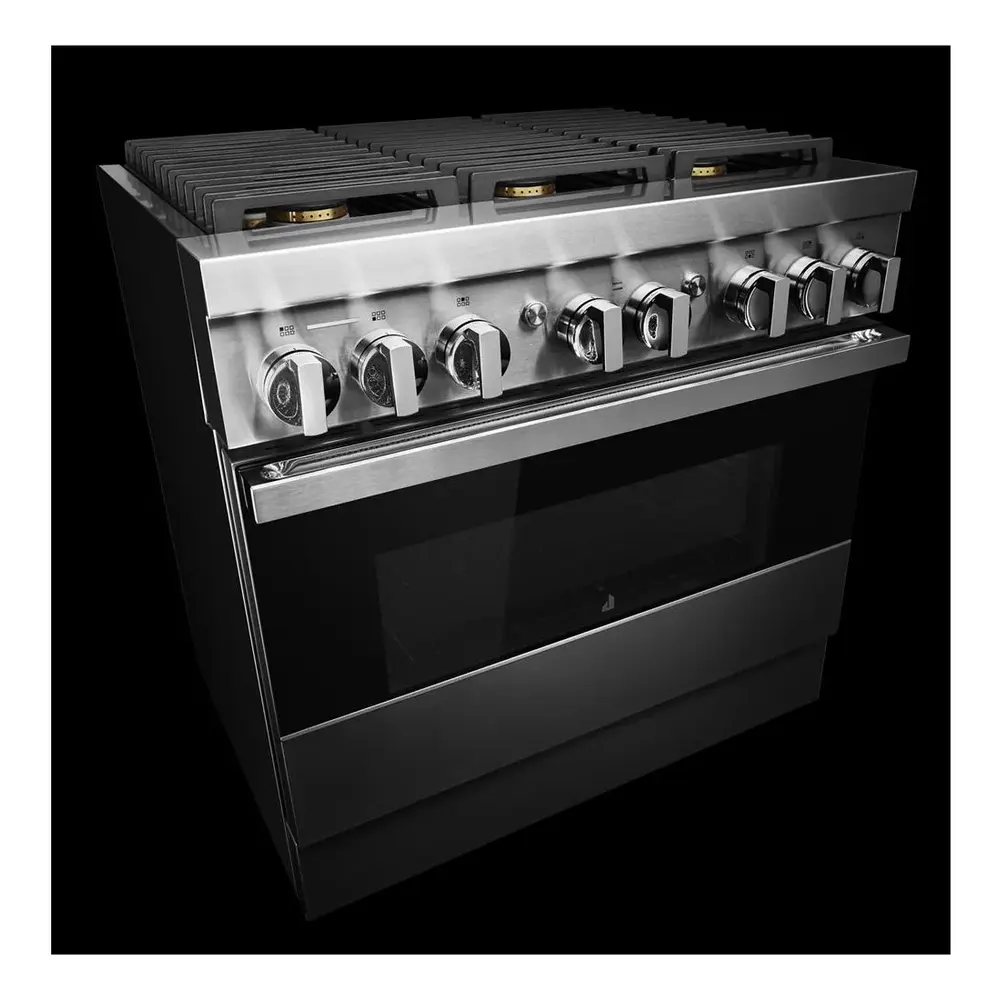 JennAir NOIR 36 inch Smart Dual-Fuel Professional Range with 6 Burners, 5.1 cu. ft. Oven Capacity, Remote Access, Dual-Stacked PowerBurners, Glide Racks, and Sabbath Mode in Stainless Steel, JDRP436HM - Image 6