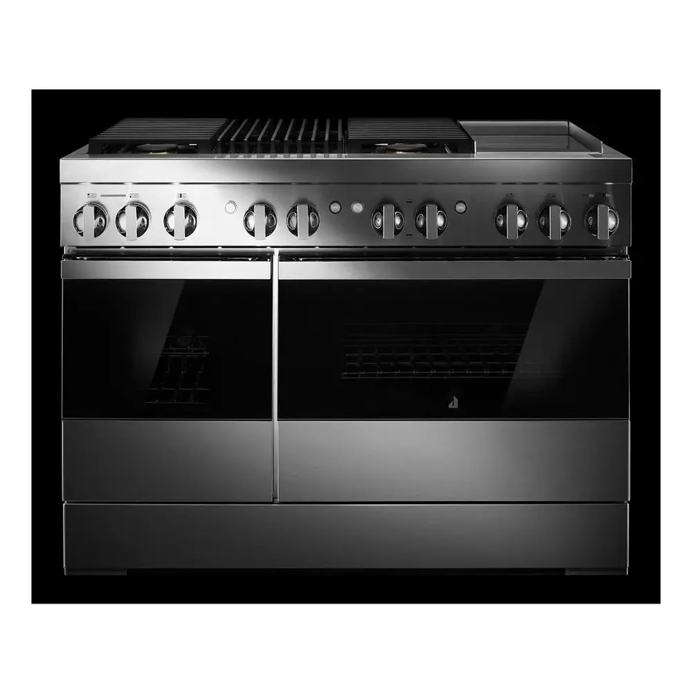 JennAir NOIR 48 inch Dual Fuel Professional Range with 4 Sealed Burners, Griddle, Grill, 6.3 cu. ft. Total Oven Capacity, Dual-Fan True Convection, in Stainless Steel, JDRP748HM - Image 4
