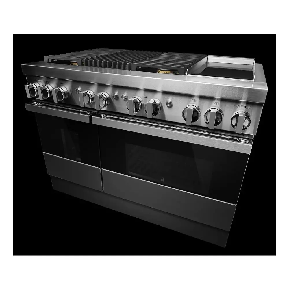 JennAir NOIR 48 inch Dual Fuel Professional Range with 4 Sealed Burners, Griddle, Grill, 6.3 cu. ft. Total Oven Capacity, Dual-Fan True Convection, in Stainless Steel, JDRP748HM - Image 5