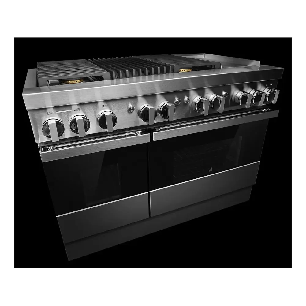 JennAir NOIR 48 inch Dual Fuel Professional Range with 4 Sealed Burners, Griddle, Grill, 6.3 cu. ft. Total Oven Capacity, Dual-Fan True Convection, in Stainless Steel, JDRP748HM - Image 6