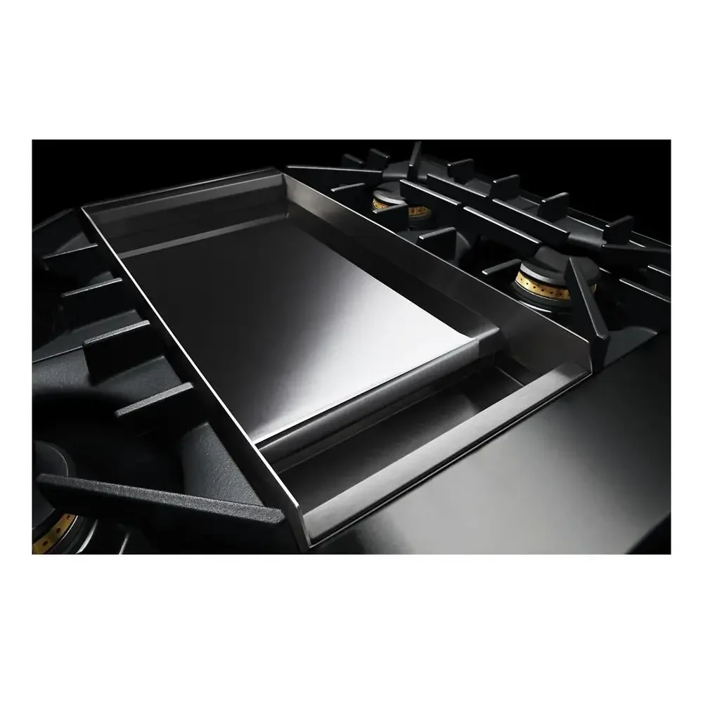 JennAir NOIR 48 inch Gas Rangetop with 4 Sealed Brass Burners, Grill, Chrome-Infused Griddle, Dishwasher Safe Grates and Electronic Ignition with Flame-Sensing Reignition in Stainless Steel, JGCP748HM - Image 11