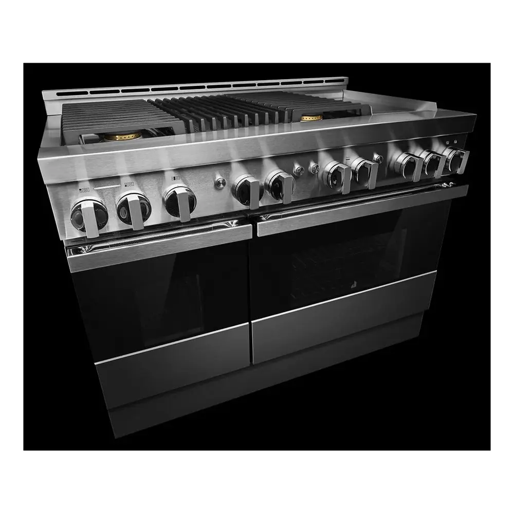 JennAir NOIR 48 inch Professional Smart Gas Range with 4 Sealed Burners, Griddle, Grill, 6.3 cu. ft. Total Oven Capacity, Remote Access, Halo-Effect Knobs, in Stainless Steel JGRP748HM - Image 13