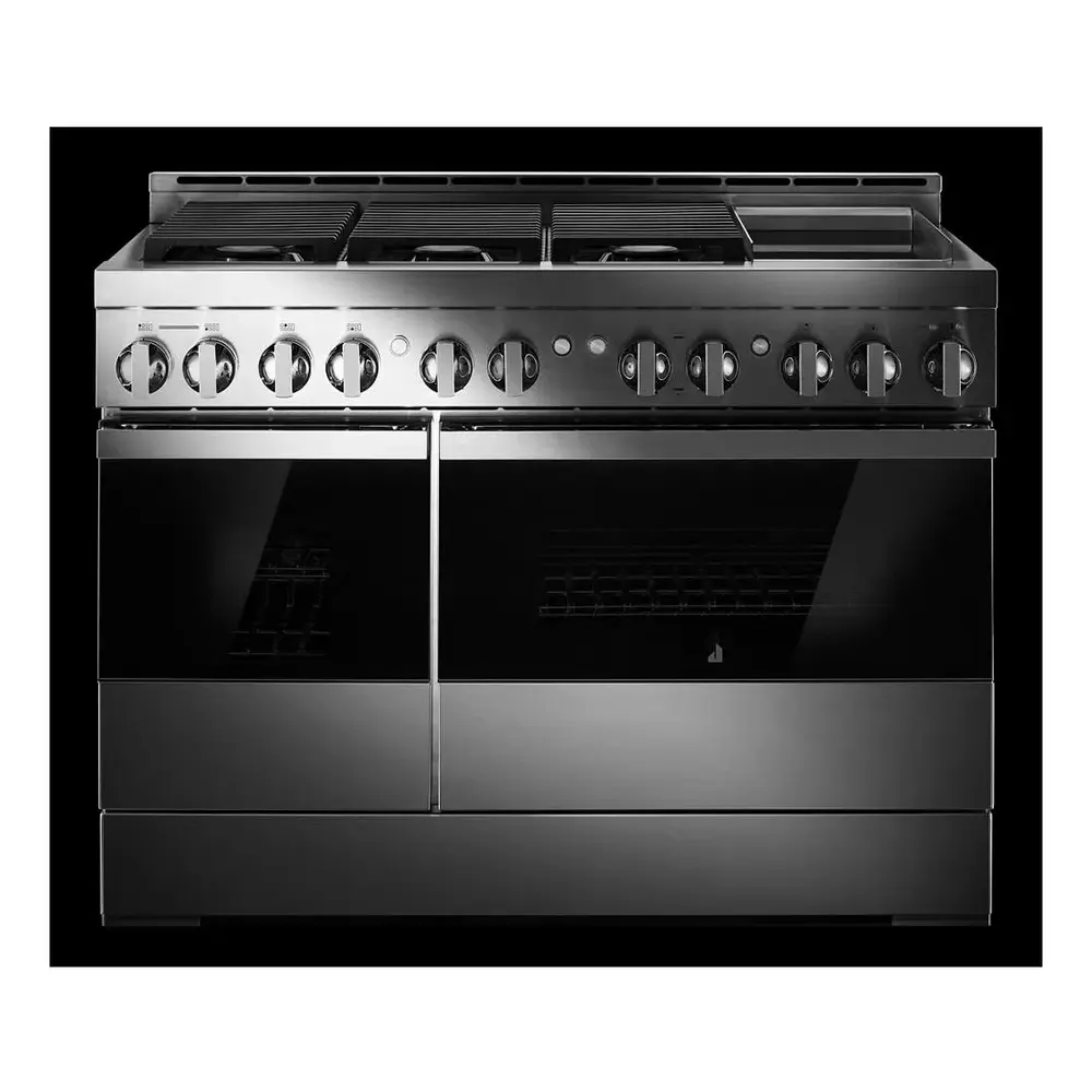 JennAir NOIR 48 inch Professional Smart Gas Range with 6 Sealed Burners, Chrome-Infused Griddle, Dual Ovens, in Stainless Steel, JGRP548HM - Image 3