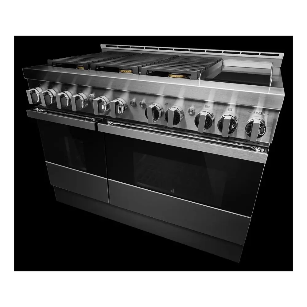 JennAir NOIR 48 inch Professional Smart Gas Range with 6 Sealed Burners, Chrome-Infused Griddle, Dual Ovens, in Stainless Steel, JGRP548HM - Image 7