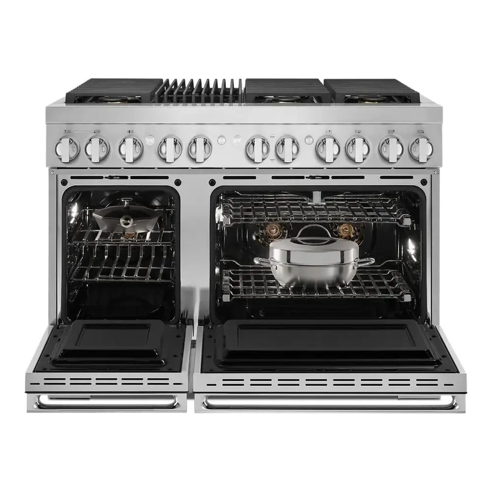 JennAir NOIR 48 inch Smart Dual Fuel Professional Range with 6.3 cu. ft. Total Capacity, 6 Burners, Grill, Dual-Fan Convection and Sabbath Mode in Stainless Steel, JDRP648HM - Image 2