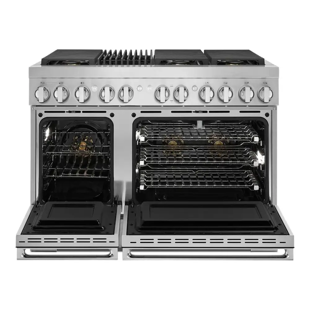 JennAir NOIR 48 inch Smart Dual Fuel Professional Range with 6.3 cu. ft. Total Capacity, 6 Burners, Grill, Dual-Fan Convection and Sabbath Mode in Stainless Steel, JDRP648HM - Image 3