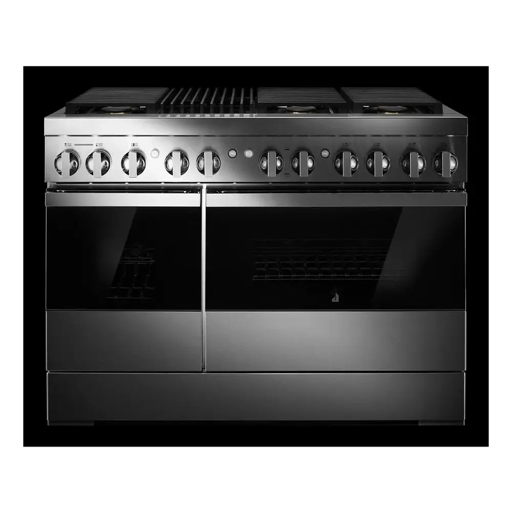 JennAir NOIR 48 inch Smart Dual Fuel Professional Range with 6.3 cu. ft. Total Capacity, 6 Burners, Grill, Dual-Fan Convection and Sabbath Mode in Stainless Steel, JDRP648HM - Image 4