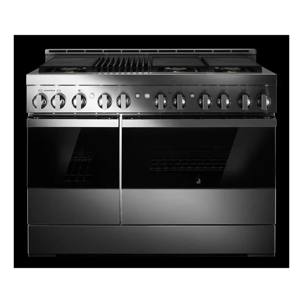JennAir NOIR 48 inch Smart Gas Range with 6 Sealed Burners, Grill, 6.3 cu. ft. Total Oven Capacity, Remote Access, Halo-Effect Knobs, Dual-Fan True Convection, in Stainless Steel, JGRP648HM - Image 4