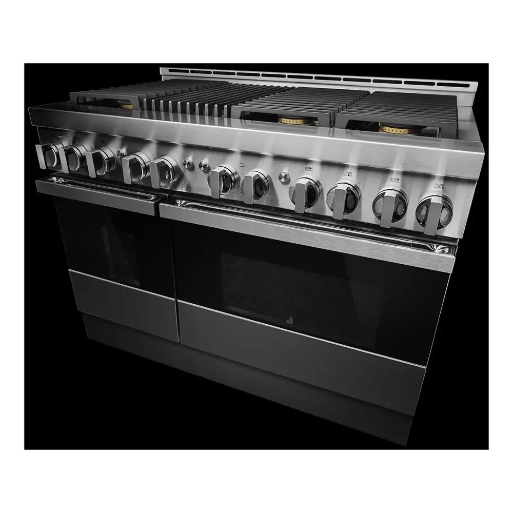 JennAir NOIR 48 inch Smart Gas Range with 6 Sealed Burners, Grill, 6.3 cu. ft. Total Oven Capacity, Remote Access, Halo-Effect Knobs, Dual-Fan True Convection, in Stainless Steel, JGRP648HM - Image 5