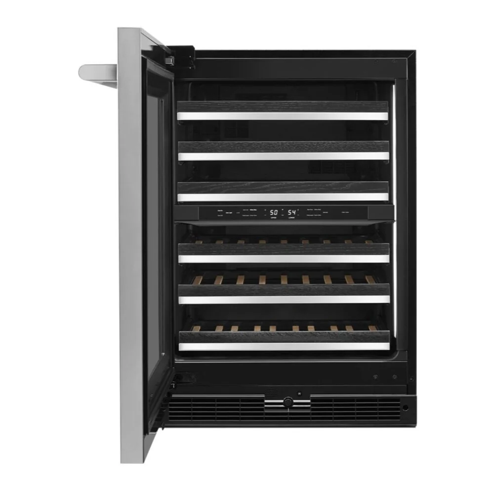 JennAir RISE 24 inch Built-In Undercounter Wine Cellar with 45 Bottle Capacity, Independent Temperature Zones in Stainless Steel, JUWF*242HL - Image 3
