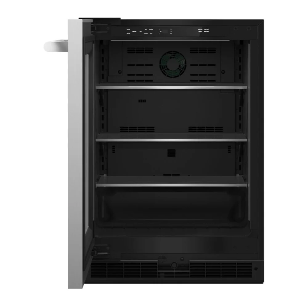 JennAir RISE 24 inch Under Counter Glass Door Refrigerator with 5.2 cu. ft. Capacity, Obsidian Interior and LED Lighting in Stainless Steel, JUGF*242HL - Image 2