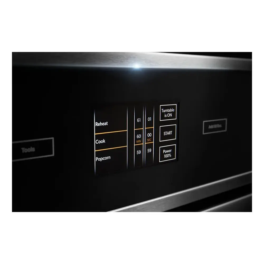 JennAir RISE 27 inch Built-In Microwave Oven with Speed-Cook, 1.4 cu. ft. Capacity, Sensor Cooking, 4.3 inch LCD Color Display, Stainless Interior in Stainless Steel, JMC2427LL - Image 10