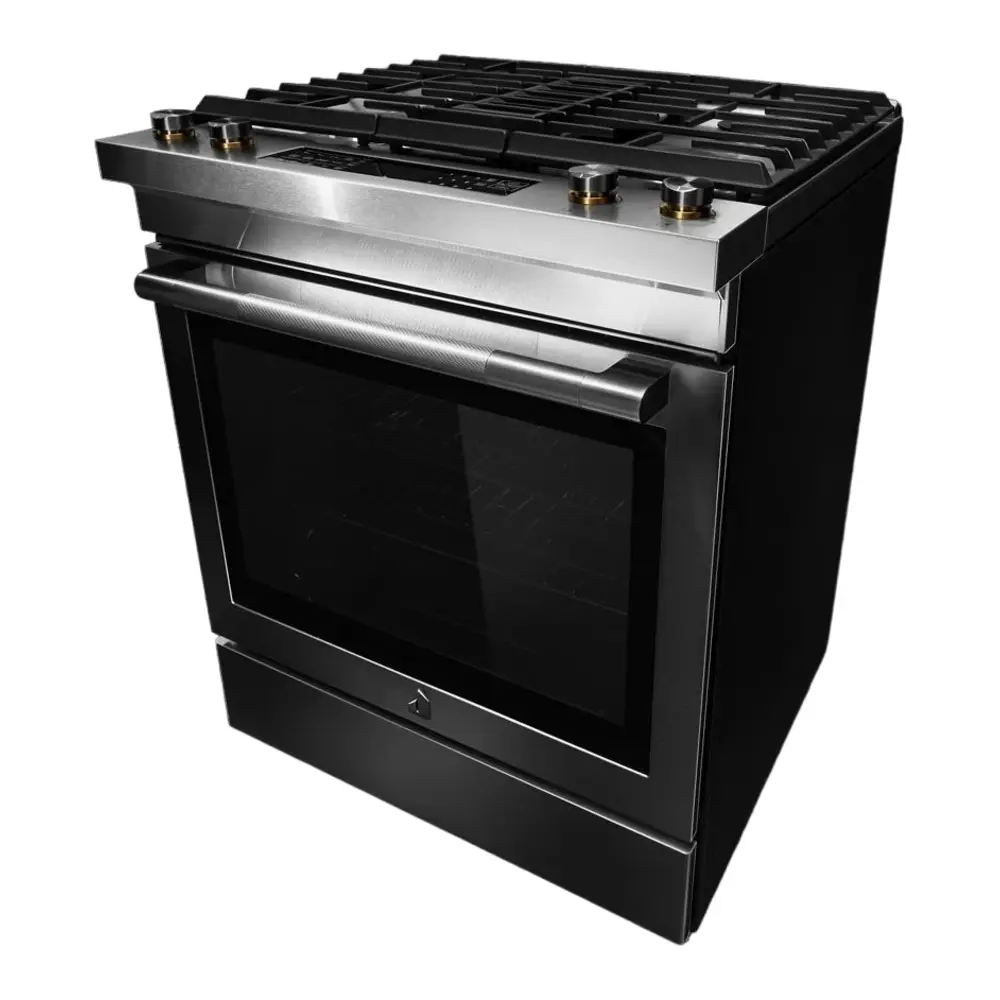 JennAir RISE 30 inch Dual Fuel Slide-In Range with Downdraft Ventilation, 4 Burners, 6.2 cu. ft. Oven Capacity with True Convection, Air Fry, AquaLift Self-Cleaning Technology, in Stainless Steel, JDS1750ML - Image 4