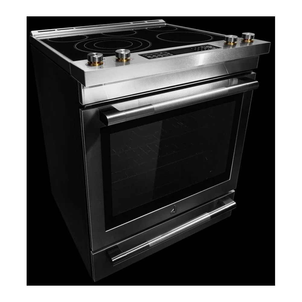 JennAir RISE 30 inch Electric Slide-In Range with 5 Elements, 6.8 cu. ft. Oven Capacity, Die-Cast Metal Knobs, Baking Drawer, Air Fry, AquaLift Self-Cleaning Technology, in Stainless Steel, JES1450ML - Image 4