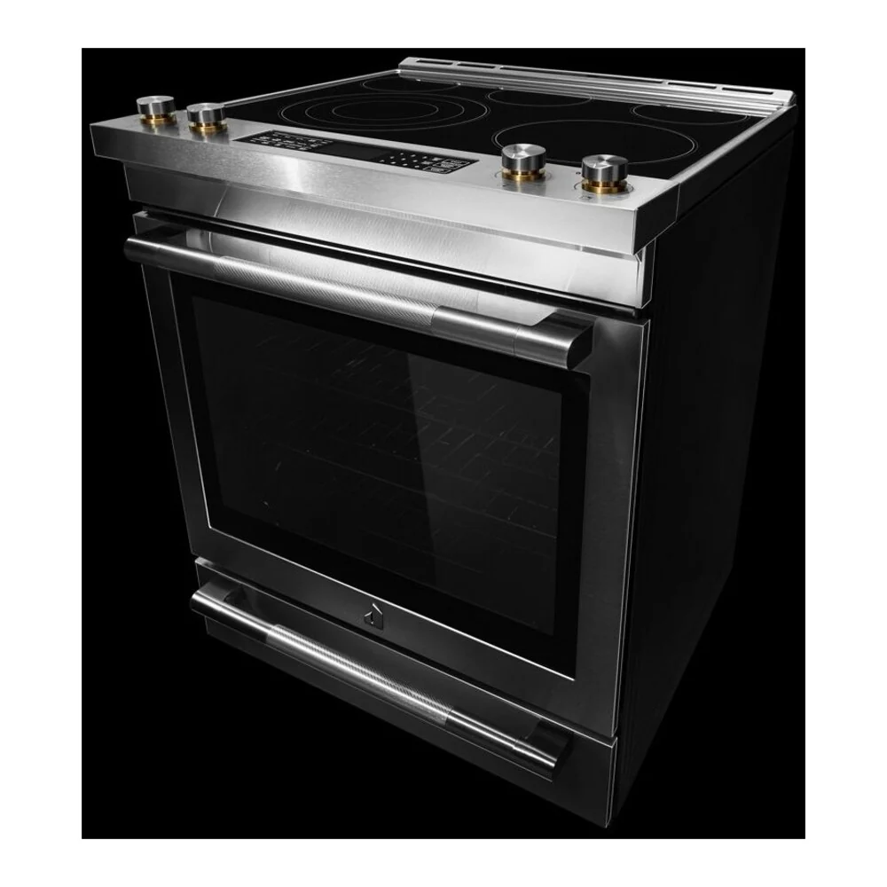 JennAir RISE 30 inch Electric Slide-In Range with 5 Elements, 6.8 cu. ft. Oven Capacity, Die-Cast Metal Knobs, Baking Drawer, Air Fry, AquaLift Self-Cleaning Technology, in Stainless Steel, JES1450ML - Image 5