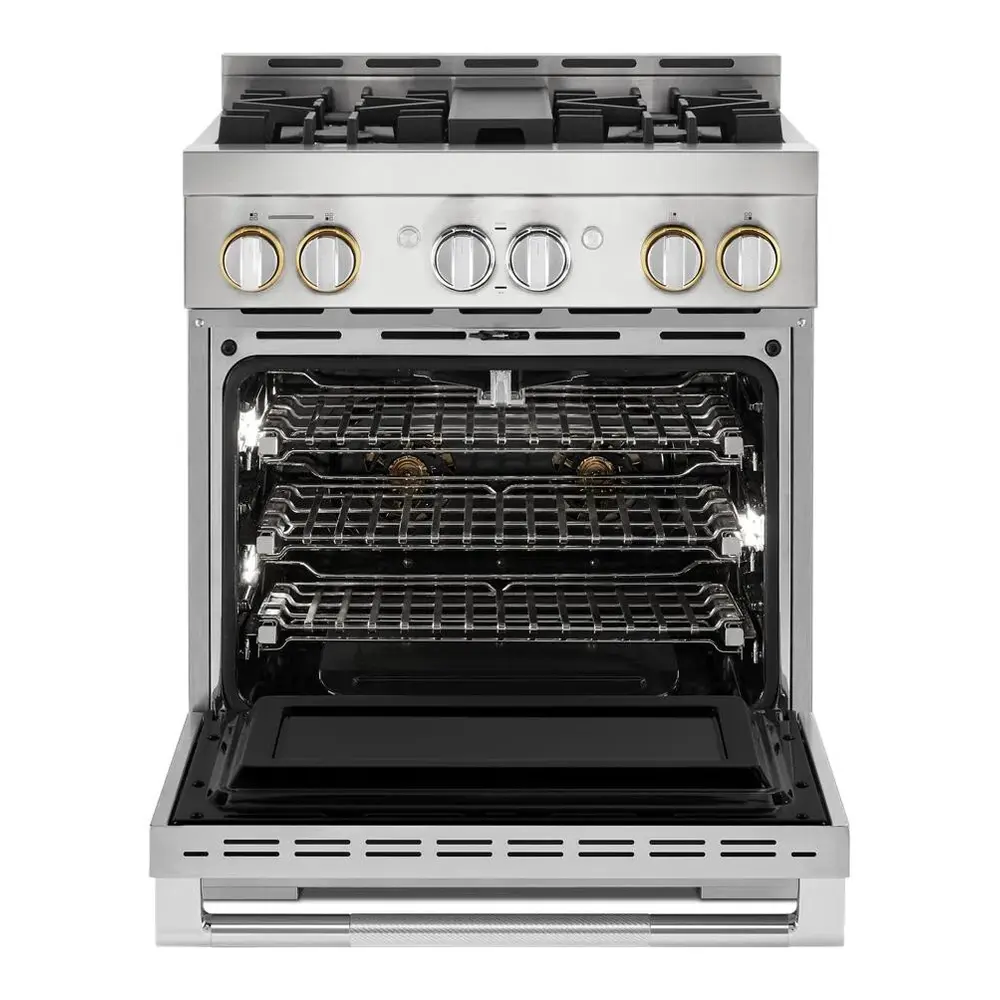 JennAir RISE 30 inch Gas Professional Range with 4 Sealed Burners, 4.1 cu. ft. Oven Capacity, Smart Integration, CustomClean with Automatic Lock, Sabbath Mode, in Stainless Steel, JGRP430HL - Image 2