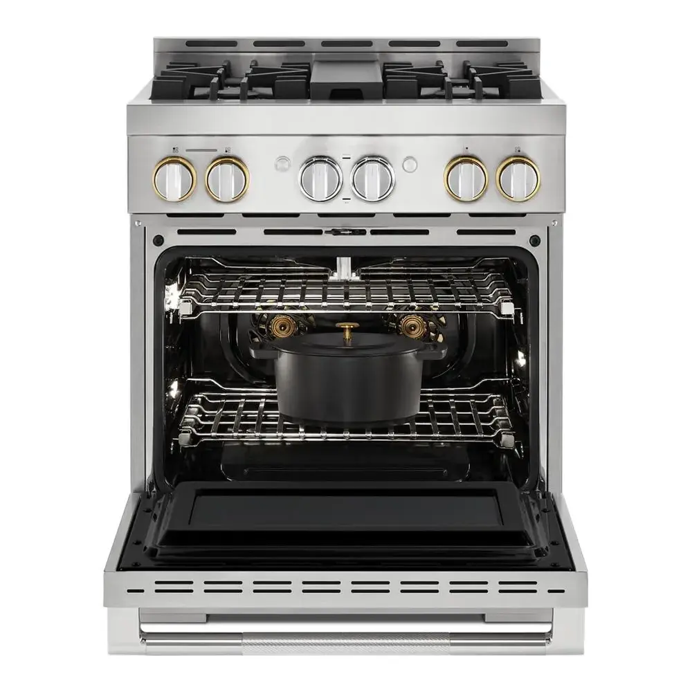 JennAir RISE 30 inch Gas Professional Range with 4 Sealed Burners, 4.1 cu. ft. Oven Capacity, Smart Integration, CustomClean with Automatic Lock, Sabbath Mode, in Stainless Steel, JGRP430HL - Image 4