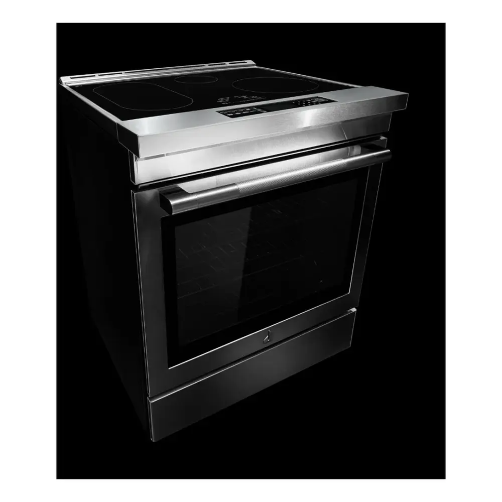 JennAir RISE 30 inch Induction Slide-In Range with 4 Cooking Zones, True Convection Oven, Assisted Cooking, Emotive Controls, Bridge Function, in Stainless Steel, JIS1450ML - Image 4