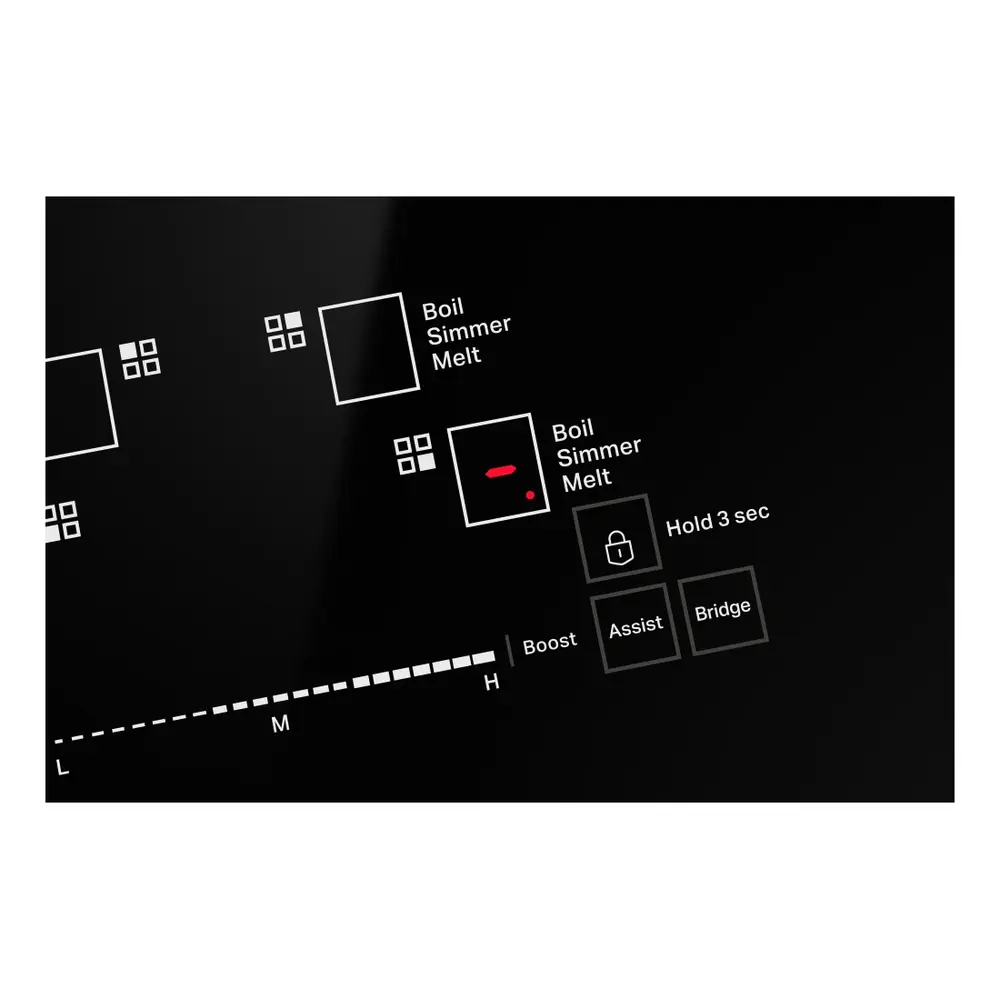 JennAir RISE 30 inch Induction Slide-In Range with 4 Cooking Zones, True Convection Oven, Assisted Cooking, Emotive Controls, Bridge Function, in Stainless Steel, JIS1450ML - Image 7