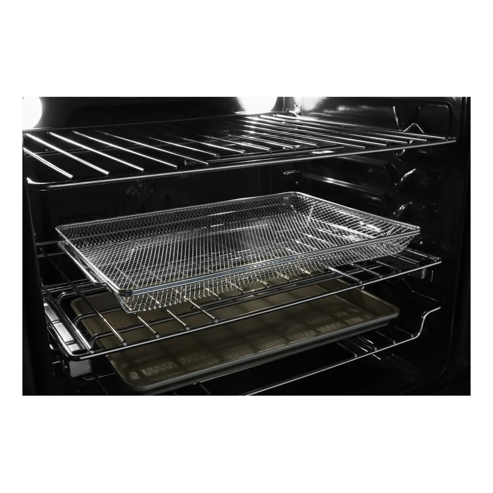 JennAir RISE 30 inch Induction Slide-In Range with 4 Cooking Zones, True Convection Oven, Assisted Cooking, Emotive Controls, Bridge Function, in Stainless Steel, JIS1450ML - Image 9