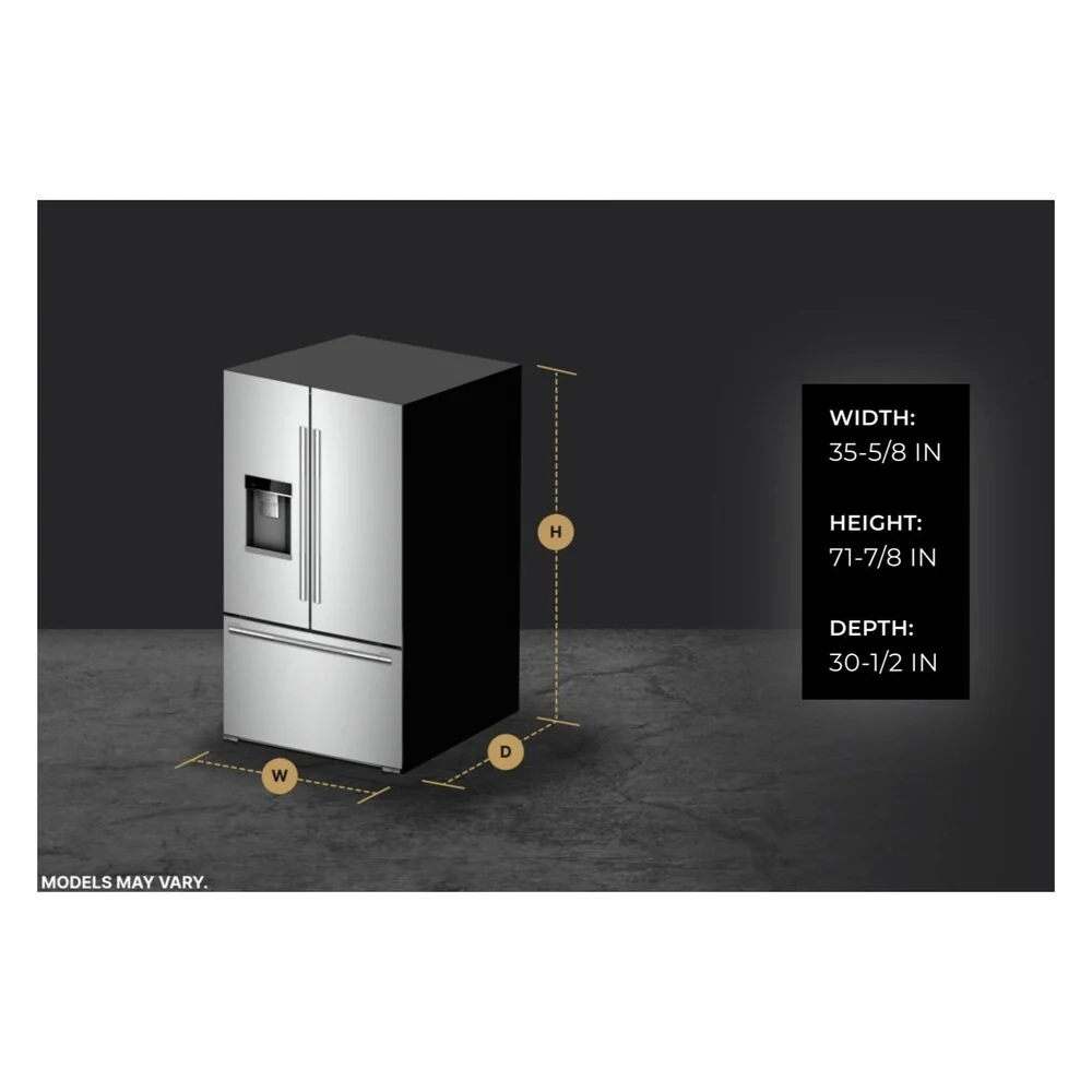 JennAir RISE 36 inch French Door Refrigerator with 21.94 cu. ft. Total Capacity, TriSensor Electronic Climate Control in Stainless Steel, JFFCF72DKL - Image 7