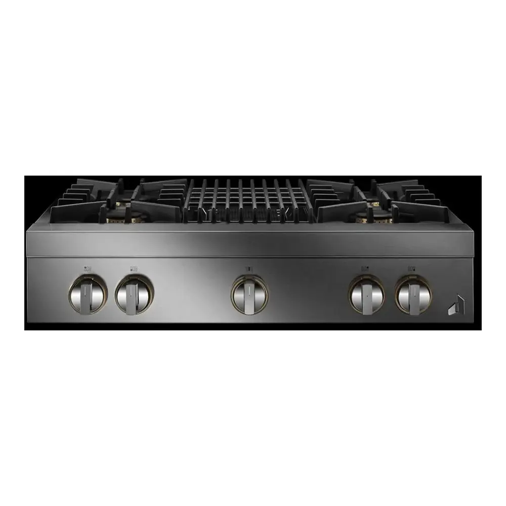 JennAir RISE 36 inch Gas Rangetop with 4 Sealed Burners, Dishwasher safe Cast Iron Grates, Electronic Ignition Flame-Sensing Reignition, Grill, in Stainless Steel, JGCP636HL - Image 3