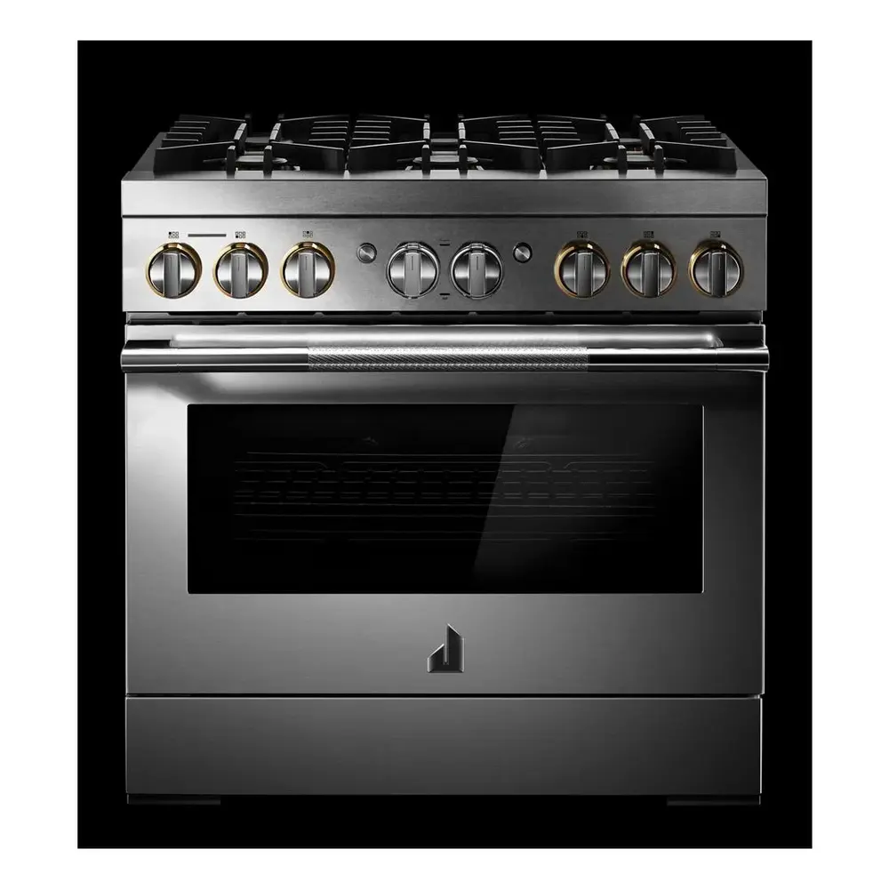 JennAir RISE 36 inch Smart Dual-Fuel Professional Range with 6 Burners, 5.1 cu. ft. Oven Capacity, Remote Access, Dual-Stacked PowerBurners, Glide Racks, and Sabbath Mode in Stainless Steel, JDRP436HL - Image 5