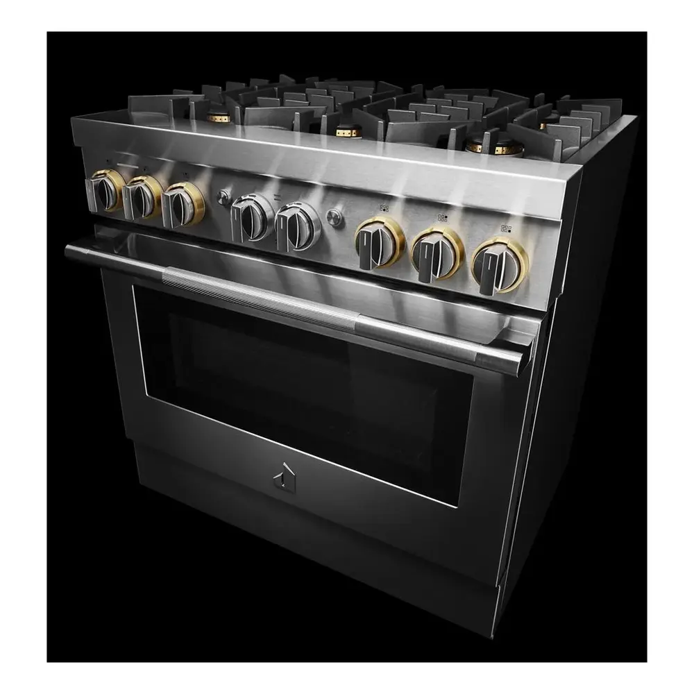 JennAir RISE 36 inch Smart Dual-Fuel Professional Range with 6 Burners, 5.1 cu. ft. Oven Capacity, Remote Access, Dual-Stacked PowerBurners, Glide Racks, and Sabbath Mode in Stainless Steel, JDRP436HL - Image 7
