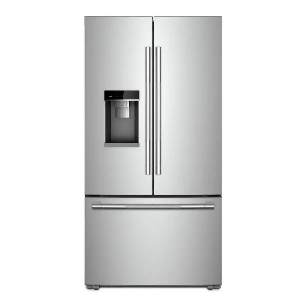 JennAir RISE 36 inch Smart French Door Counter Depth Refrigerator with 23.8 cu. ft. Capacity, and Obsidian Interior in Stainless Steel, JFFCC72EHL