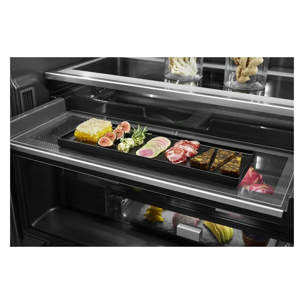 JennAir RISE 36 inch Smart French Door Counter Depth Refrigerator with 23.8 cu. ft. Capacity, and Obsidian Interior in Stainless Steel, JFFCC72EHL - Image 4