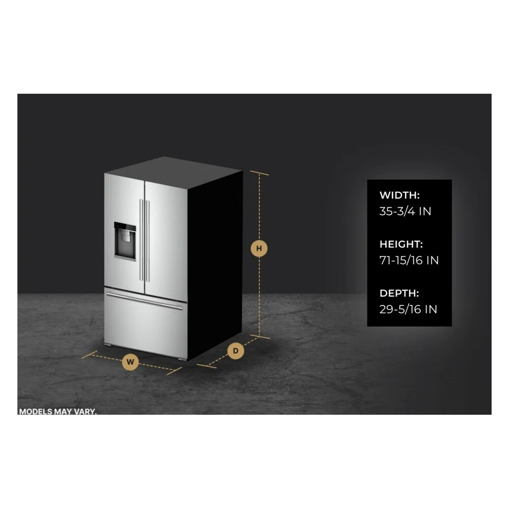 JennAir RISE 36 inch Smart French Door Counter Depth Refrigerator with 23.8 cu. ft. Capacity, and Obsidian Interior in Stainless Steel, JFFCC72EHL - Image 6