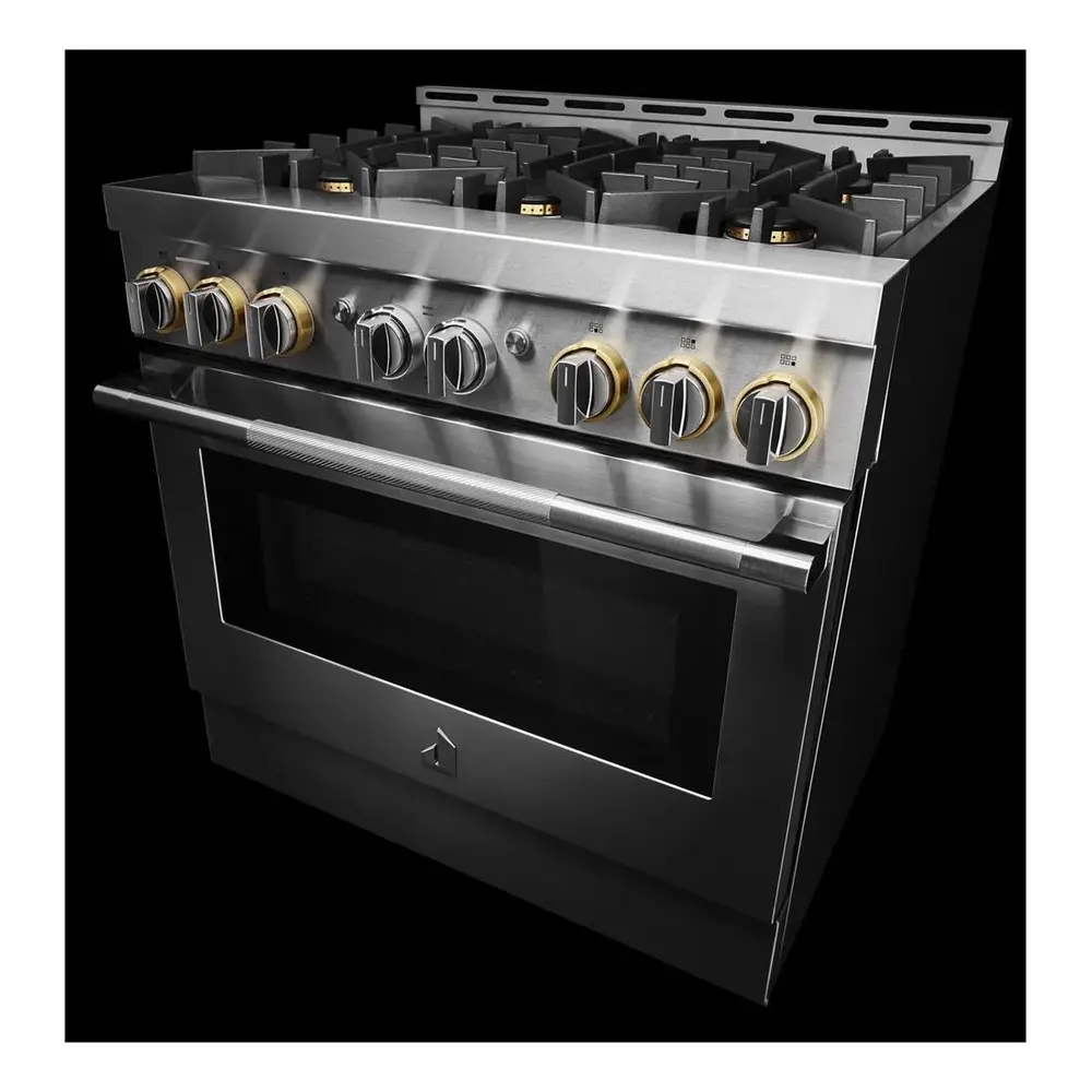 JennAir RISE 36 inch Smart Gas Range with 6 Sealed Burners, 5.1 cu. ft. Oven Capacity, Cast Iron Grates, CustomClean with Automatic Lock, in Stainless Steel, JGRP436HL - Image 8