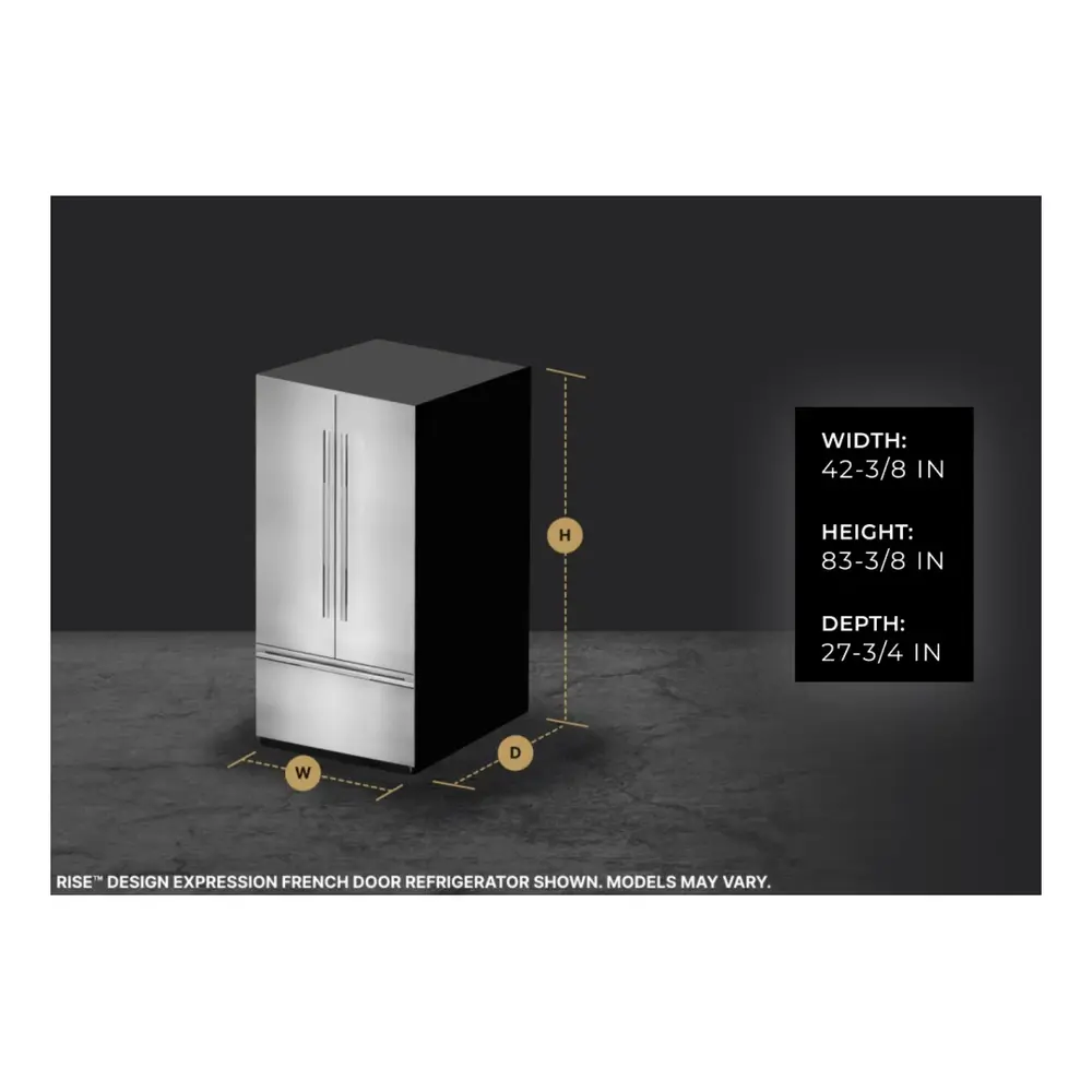 JennAir RISE 42 inch Built-In Side by Side Refrigerator with 25.5 cu. ft. Capacity, External Water and Ice Dispenser in Stainless Steel, JBSS42E22L - Image 7