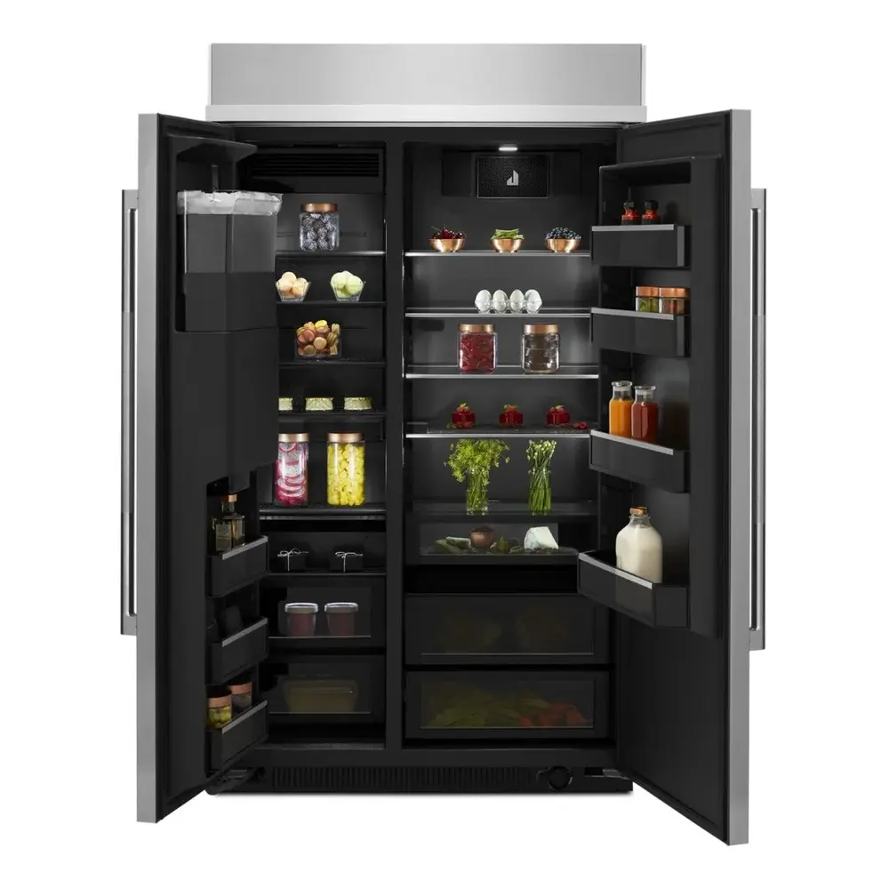 JennAir RISE 48 inch Built-In Side by Side Refrigerator with 29.4 cu. ft. Capacity, External Water and Ice Dispenser, in Stainless Steel, JBSS48E22L - Image 2