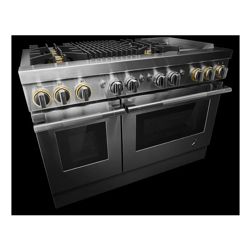 JennAir RISE 48 inch Dual Fuel Professional Range with 4 Sealed Burners, Griddle, Grill, 6.3 cu. ft. Total Oven Capacity, Dual-Fan True Convection, in Stainless Steel, JDRP748HL - Image 6