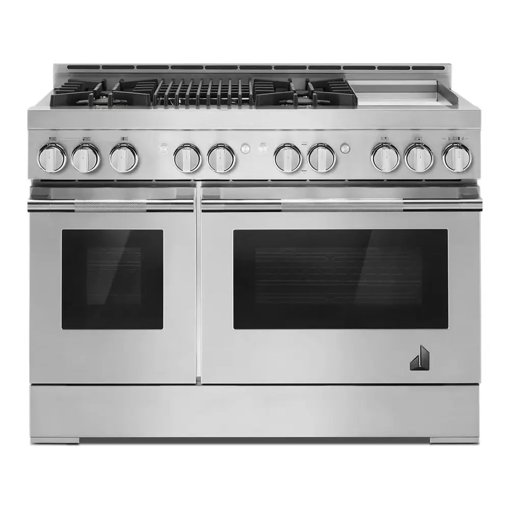 JennAir RISE 48 inch Professional Smart Gas Range with 4 Sealed Burners, Griddle, Grill, 6.3 cu. ft. Total Oven Capacity, Remote Access, Halo-Effect Knobs, in Stainless Steel, JGRP748HL - Image 4