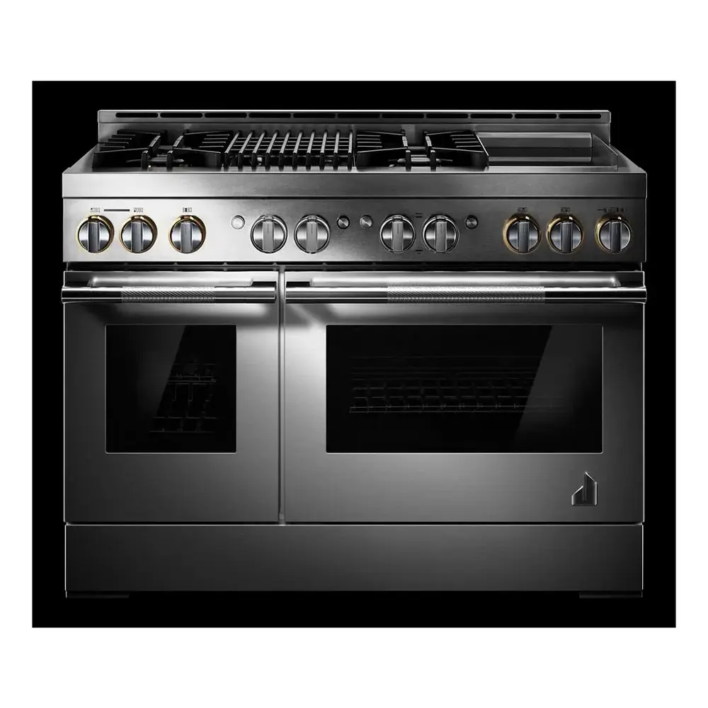 JennAir RISE 48 inch Professional Smart Gas Range with 4 Sealed Burners, Griddle, Grill, 6.3 cu. ft. Total Oven Capacity, Remote Access, Halo-Effect Knobs, in Stainless Steel, JGRP748HL - Image 5