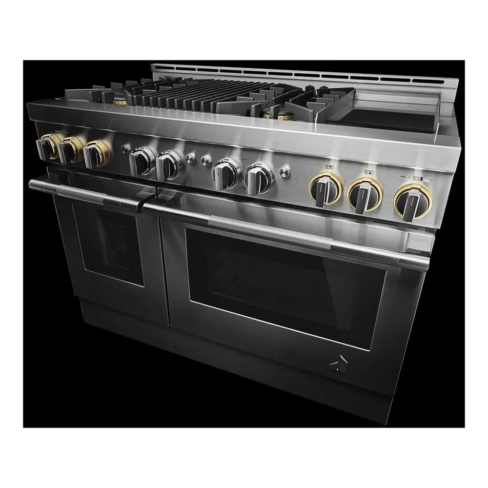 JennAir RISE 48 inch Professional Smart Gas Range with 4 Sealed Burners, Griddle, Grill, 6.3 cu. ft. Total Oven Capacity, Remote Access, Halo-Effect Knobs, in Stainless Steel, JGRP748HL - Image 8
