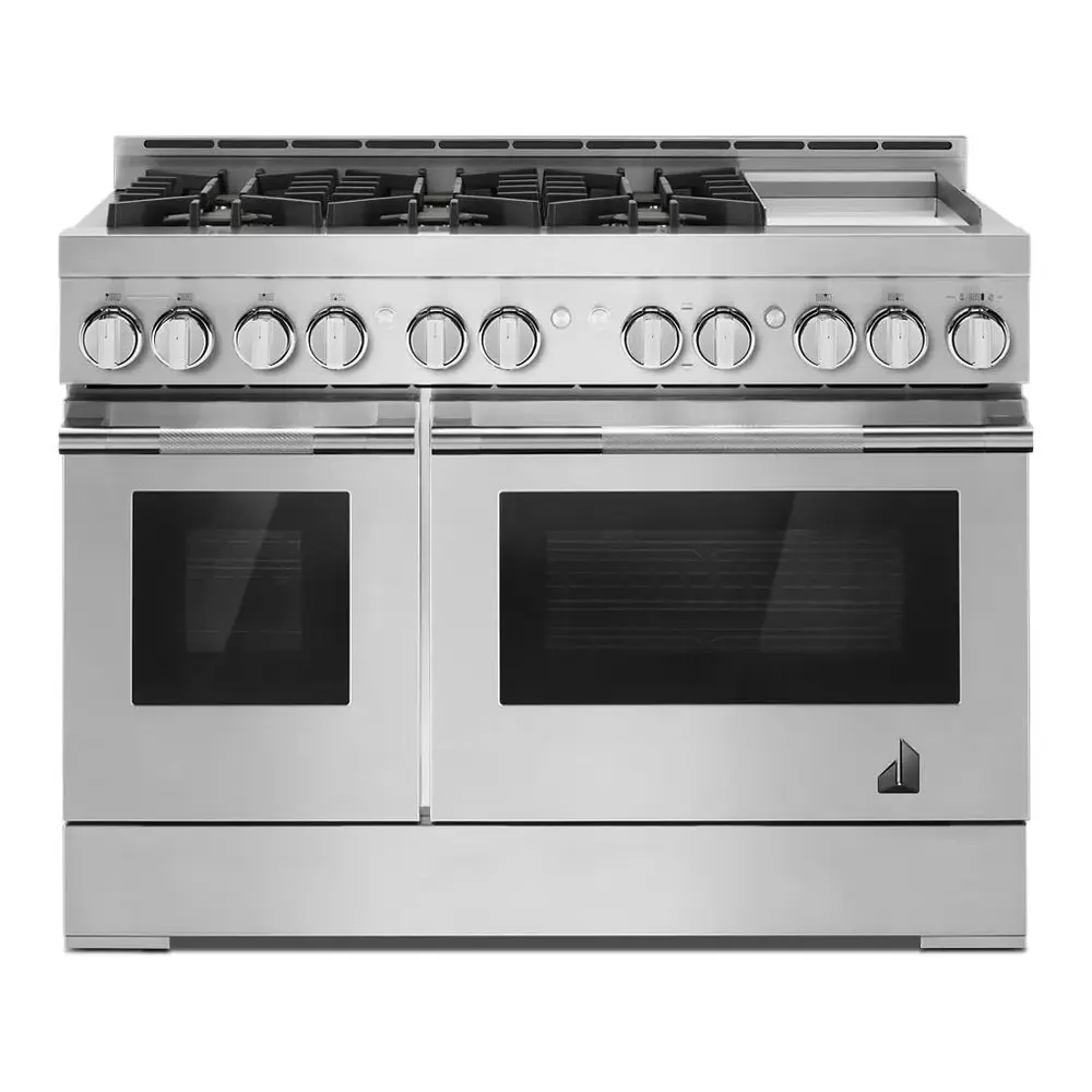 JennAir RISE 48 inch Professional Smart Gas Range with 6 Sealed Burners, Chrome-Infused Griddle, Dual Ovens, in Stainless Steel, JGRP548HL - Image 3