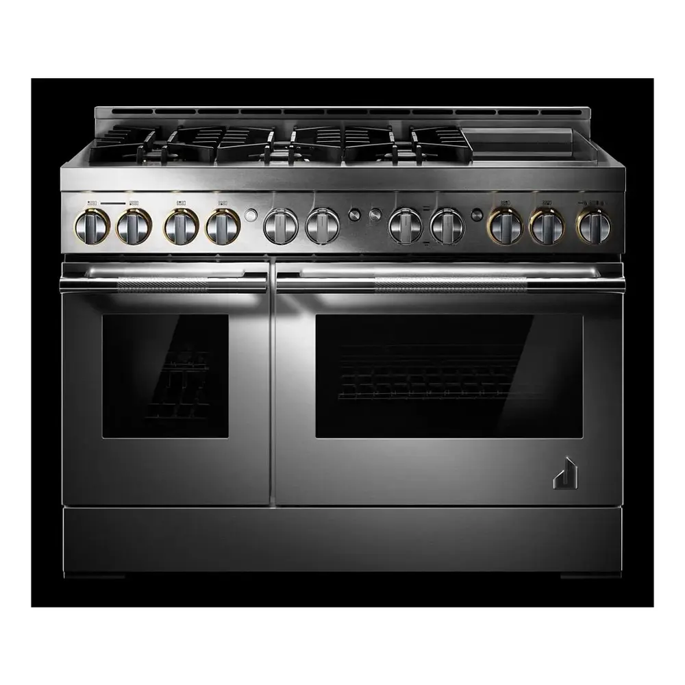 JennAir RISE 48 inch Professional Smart Gas Range with 6 Sealed Burners, Chrome-Infused Griddle, Dual Ovens, in Stainless Steel, JGRP548HL - Image 6