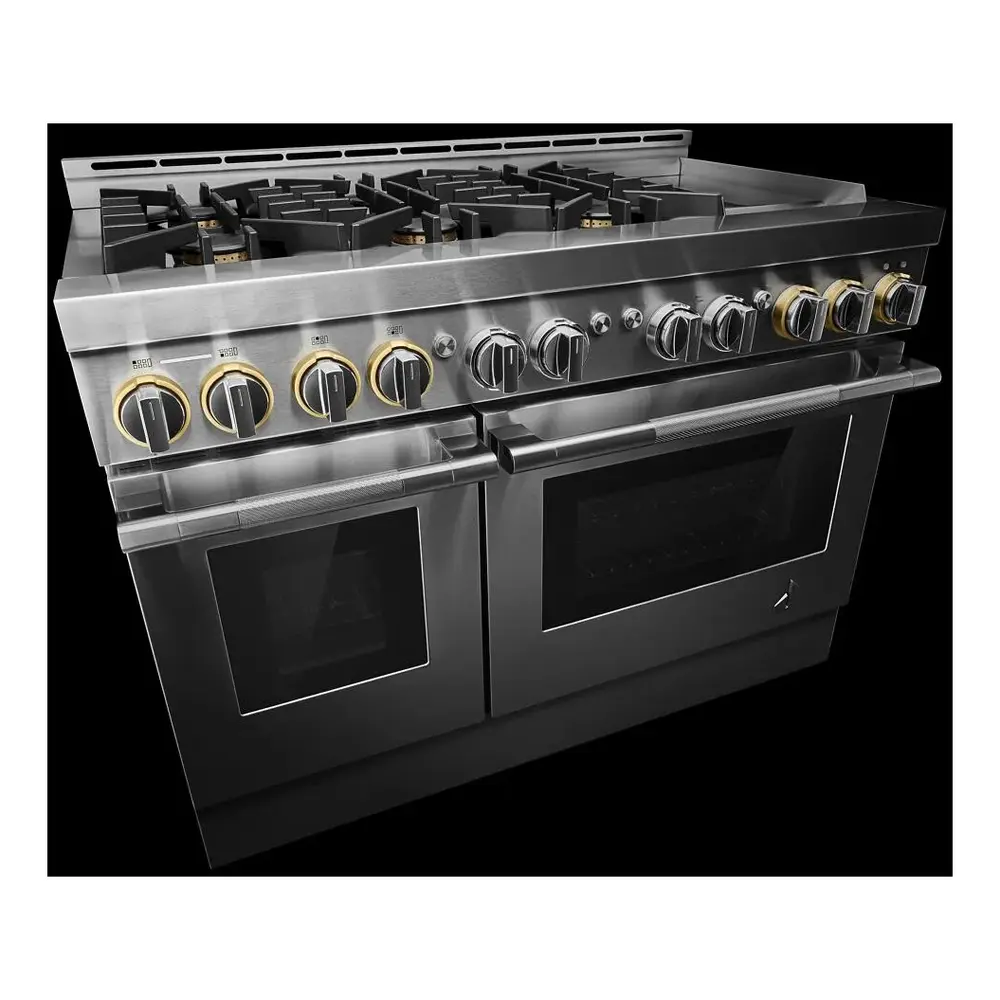 JennAir RISE 48 inch Professional Smart Gas Range with 6 Sealed Burners, Chrome-Infused Griddle, Dual Ovens, in Stainless Steel, JGRP548HL - Image 7
